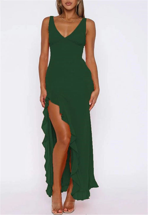 hirigin Straps V Neck Backless Sexy Maxi Dress For Women Gown Summer