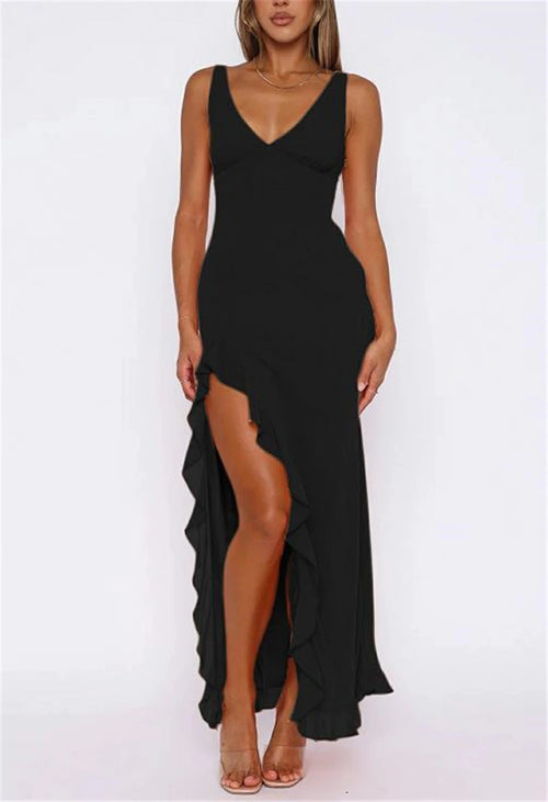 hirigin Straps V Neck Backless Sexy Maxi Dress For Women Gown Summer