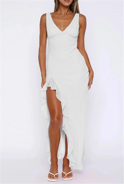 hirigin Straps V Neck Backless Sexy Maxi Dress For Women Gown Summer